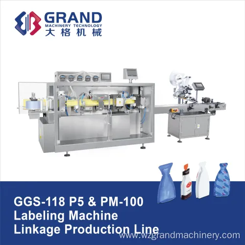 Liquid Filling and Sealing Machine with Labeling Machinery